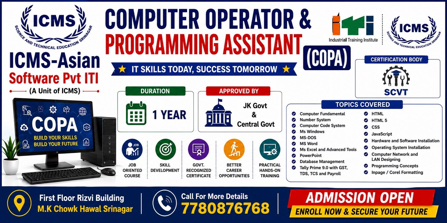 Computer Operator & Programming Assistant (COPA)